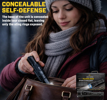 💥 2026 New Year Sale 60% OFF ️🔦 Voltaris 75M Stun Flashlight ⚡