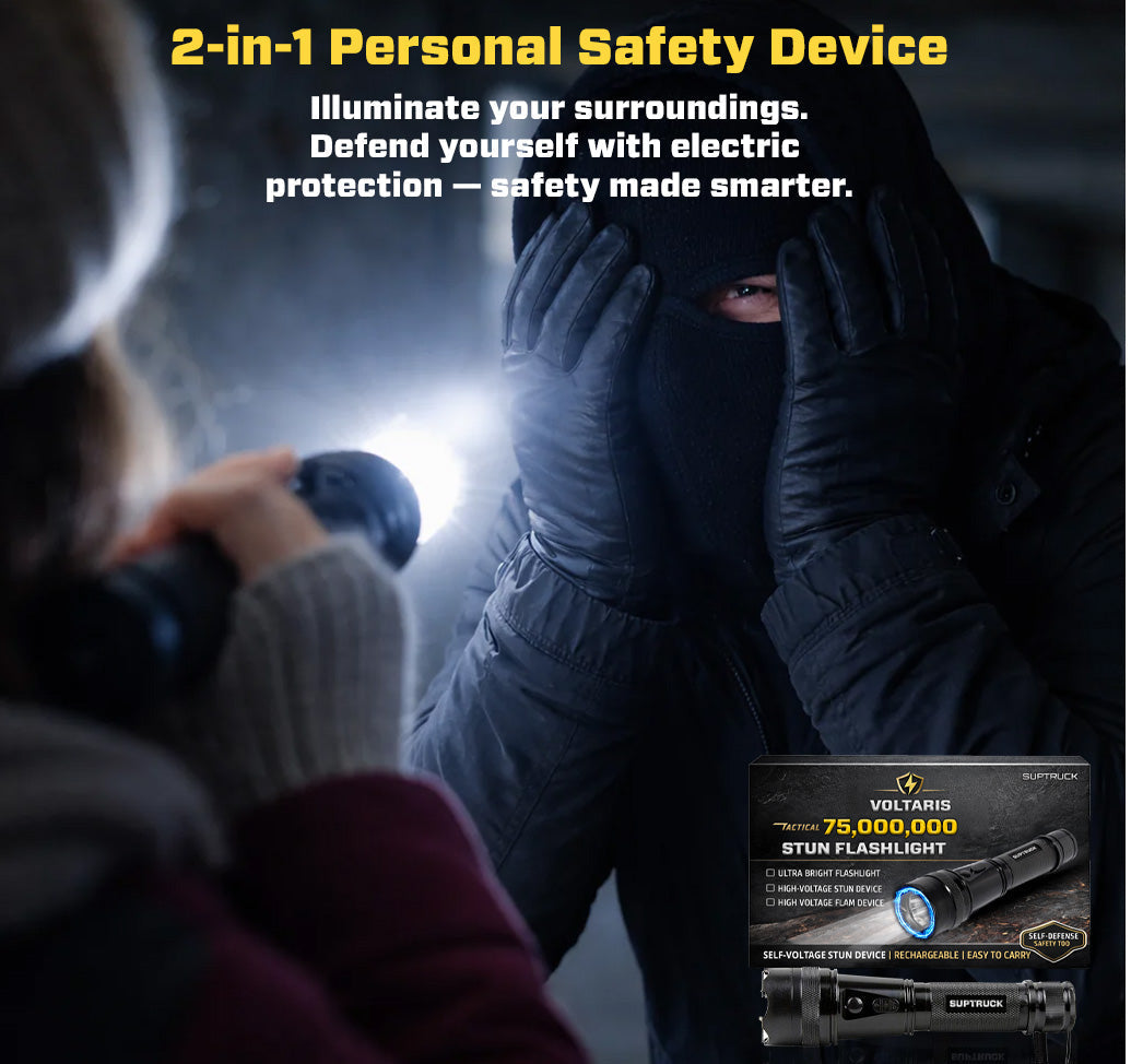 💥 2026 New Year Sale 60% OFF ️🔦 Voltaris 75M Stun Flashlight ⚡